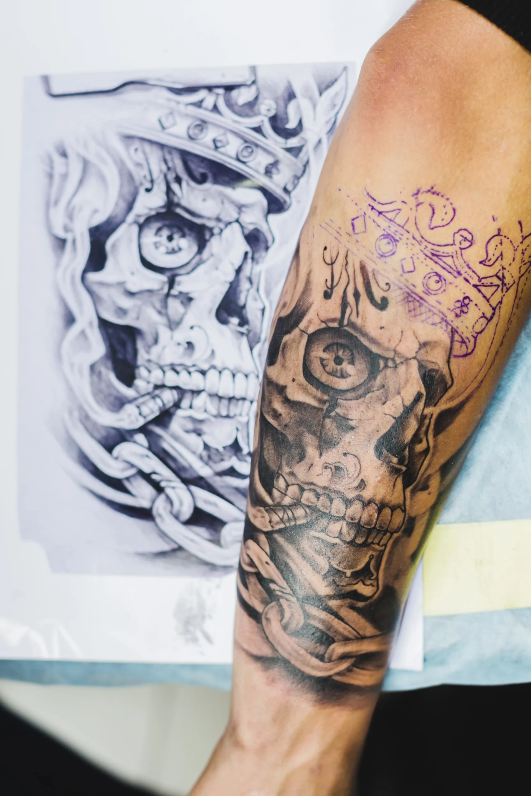 arm with tattoo